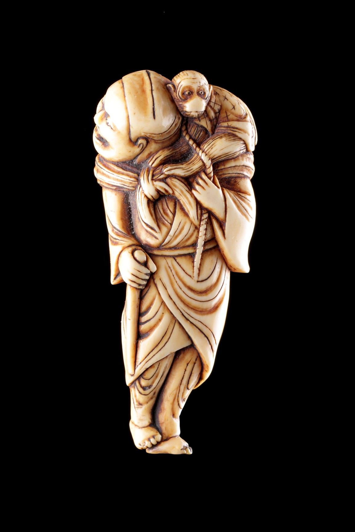 Details about    6X3X3 CM Carved Boxwood Carving Figurine Netsuke Pretty Gourd 